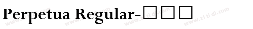 Perpetua Regular字体转换